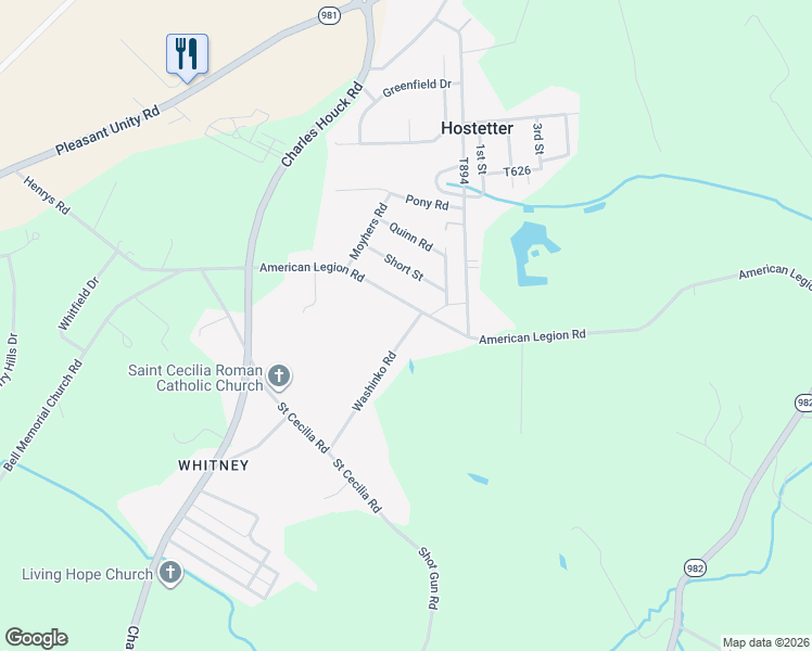 map of restaurants, bars, coffee shops, grocery stores, and more near 160 Washinko Road in Latrobe
