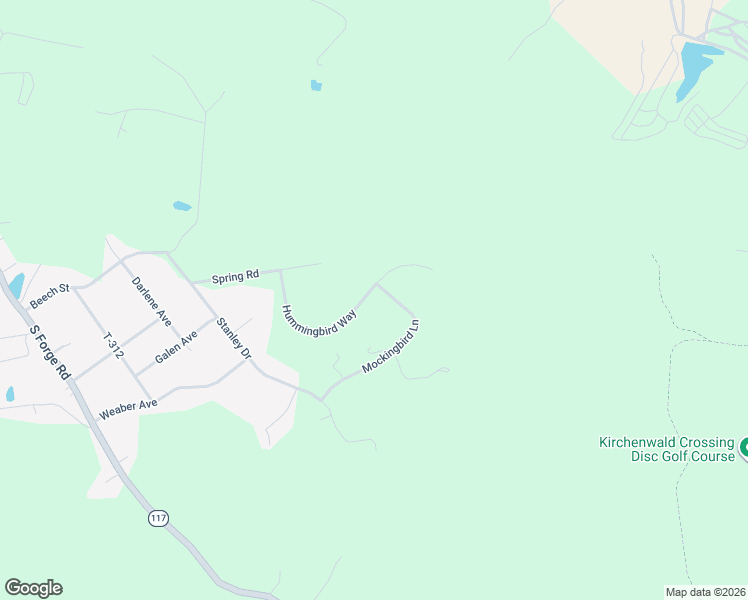 map of restaurants, bars, coffee shops, grocery stores, and more near 133 Hummingbird Way in Palmyra