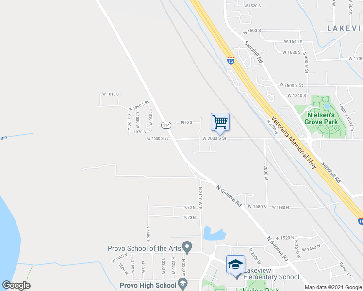 map of restaurants, bars, coffee shops, grocery stores, and more near 1936n North Geneva Road in Provo