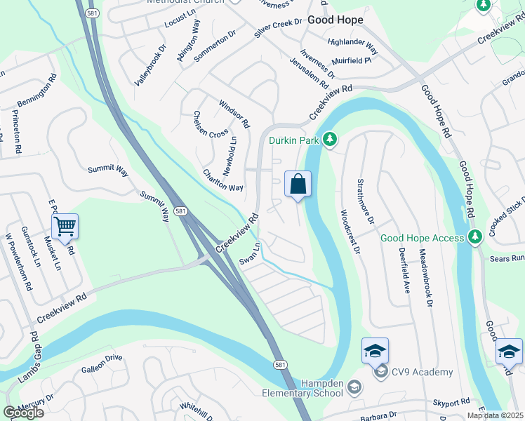 map of restaurants, bars, coffee shops, grocery stores, and more near 1131 Sandpiper Court in Mechanicsburg