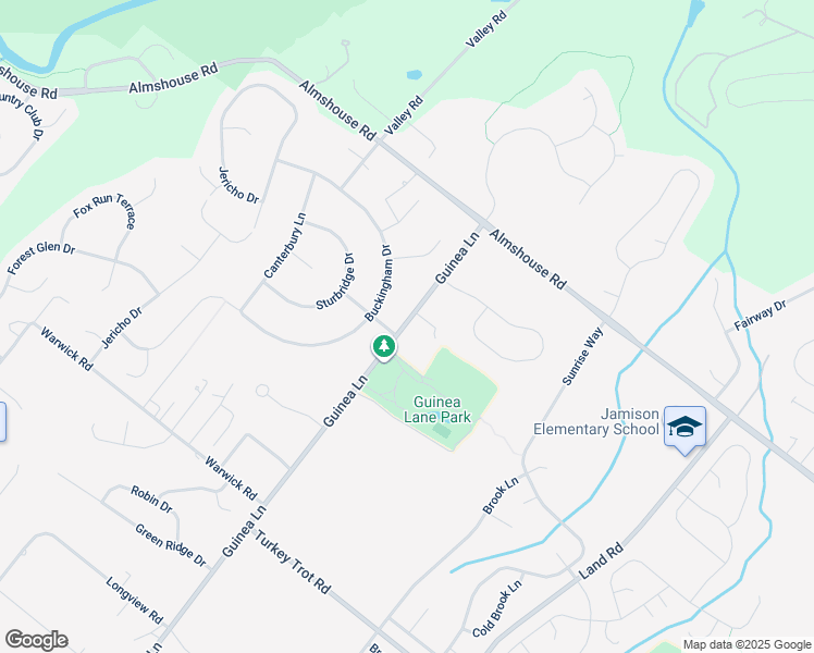 map of restaurants, bars, coffee shops, grocery stores, and more near 1980 Guinea Lane in Jamison