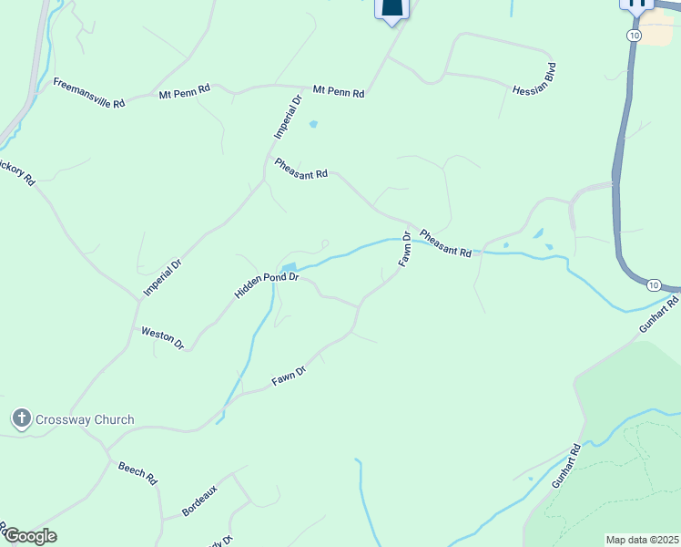 map of restaurants, bars, coffee shops, grocery stores, and more near 13 Hidden Pond Drive in Reading