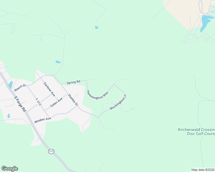 map of restaurants, bars, coffee shops, grocery stores, and more near 133 Hummingbird Way in Palmyra