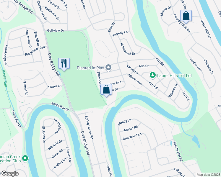 map of restaurants, bars, coffee shops, grocery stores, and more near 3610 Kent Drive in Mechanicsburg