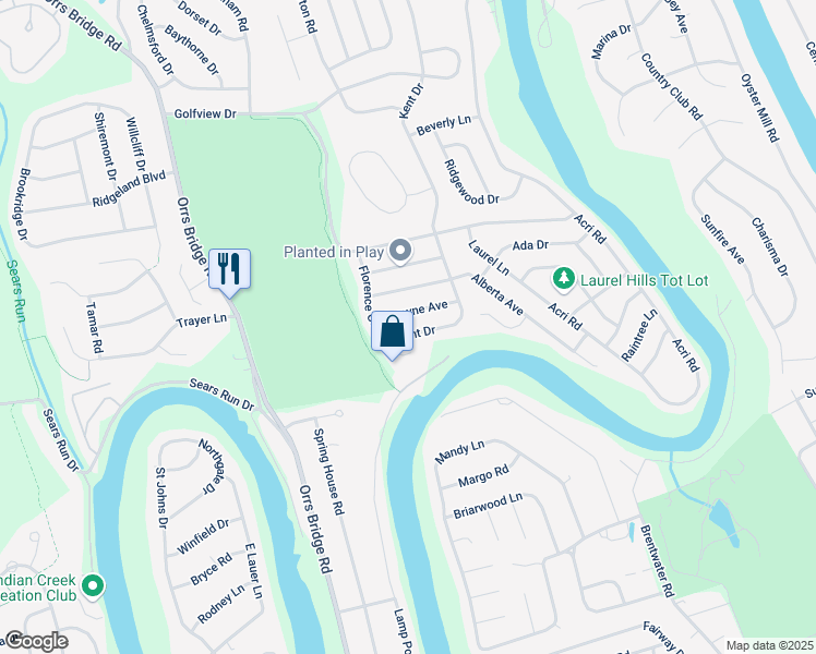 map of restaurants, bars, coffee shops, grocery stores, and more near 3610 Kent Drive in Mechanicsburg