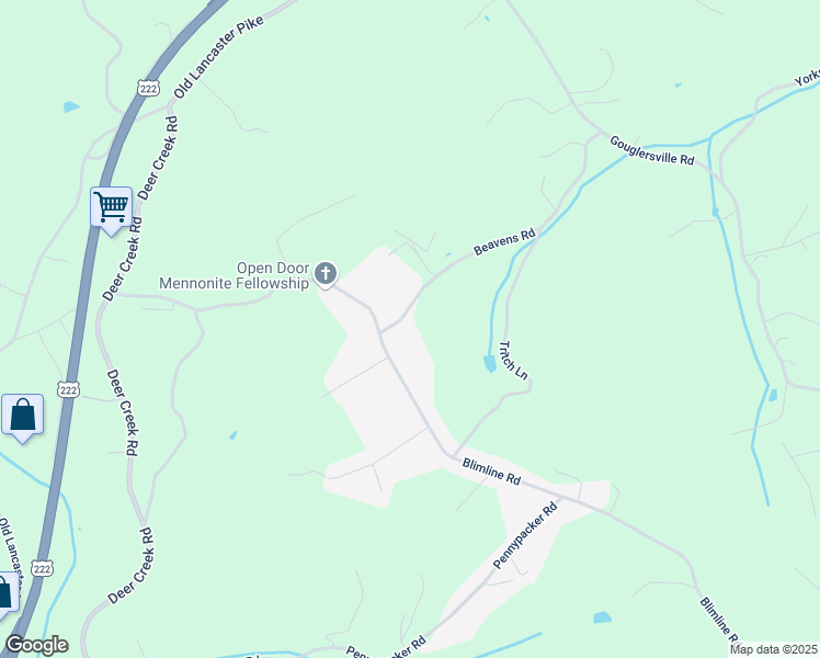 map of restaurants, bars, coffee shops, grocery stores, and more near 23 Beavens Road in Sinking Spring