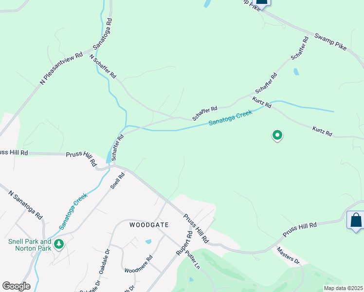 map of restaurants, bars, coffee shops, grocery stores, and more near 4060 Prospect Hill Lane in Pottstown