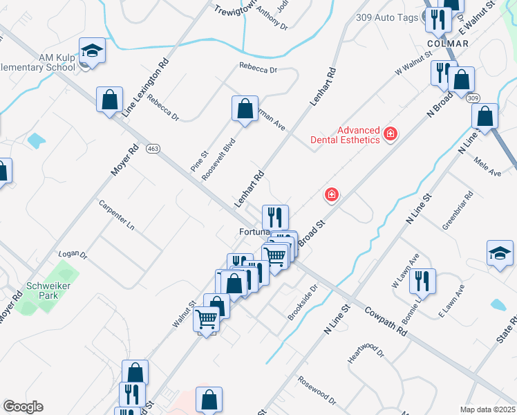 map of restaurants, bars, coffee shops, grocery stores, and more near 192 Wynne Way in Hatfield
