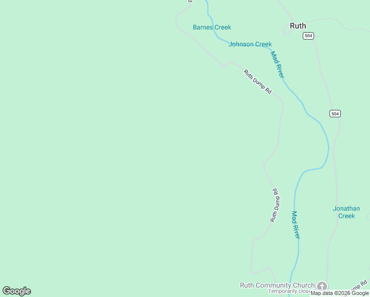 map of restaurants, bars, coffee shops, grocery stores, and more near Ruth Dump Road in Mad River