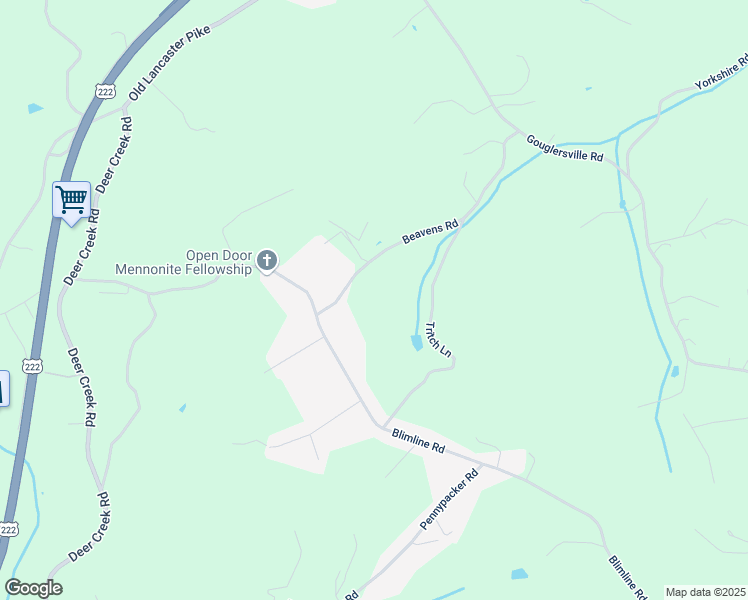 map of restaurants, bars, coffee shops, grocery stores, and more near 23 Beavens Road in Sinking Spring