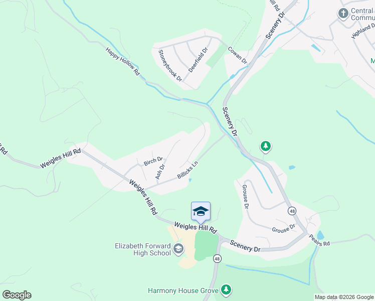 map of restaurants, bars, coffee shops, grocery stores, and more near 414 Cedar Drive in Elizabeth