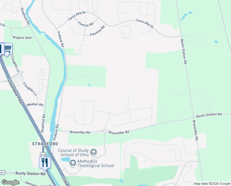 map of restaurants, bars, coffee shops, grocery stores, and more near 2483 Pollock Road in Delaware