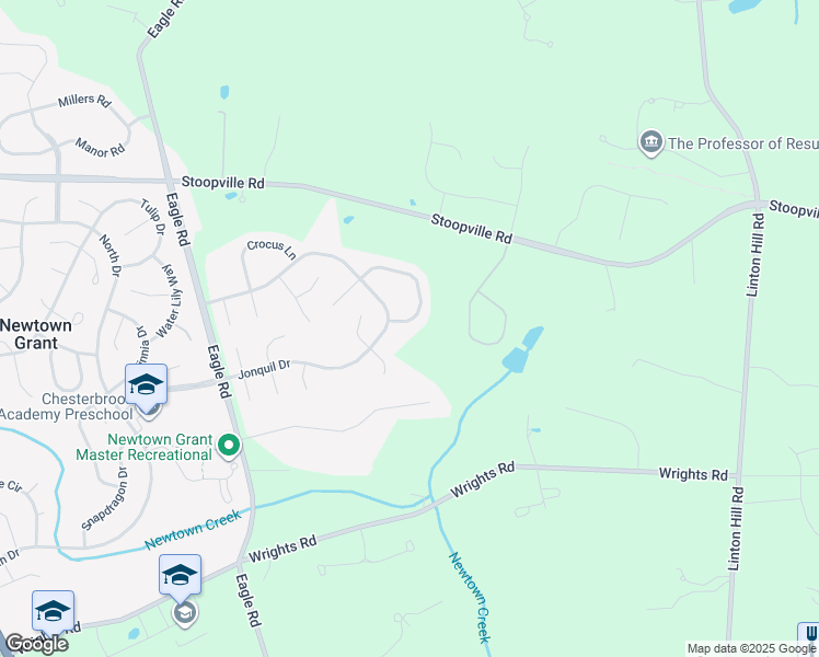 map of restaurants, bars, coffee shops, grocery stores, and more near 6 Amaryllis Lane in Newtown