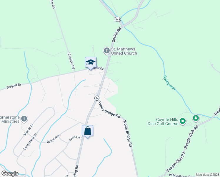 map of restaurants, bars, coffee shops, grocery stores, and more near 3149 Spring Rd in Carlisle