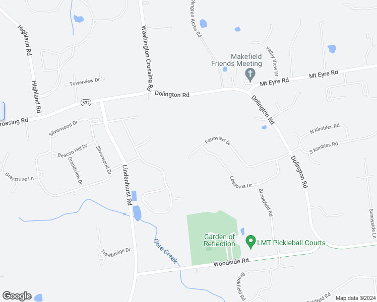 map of restaurants, bars, coffee shops, grocery stores, and more near 2088 Farmview Drive in Newtown