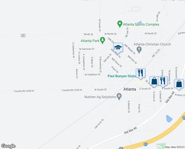 map of restaurants, bars, coffee shops, grocery stores, and more near 698 W Chatham St in Atlanta