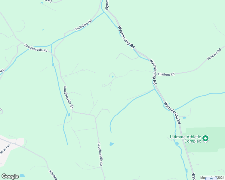 map of restaurants, bars, coffee shops, grocery stores, and more near 1280 Hunters Road in Mohnton