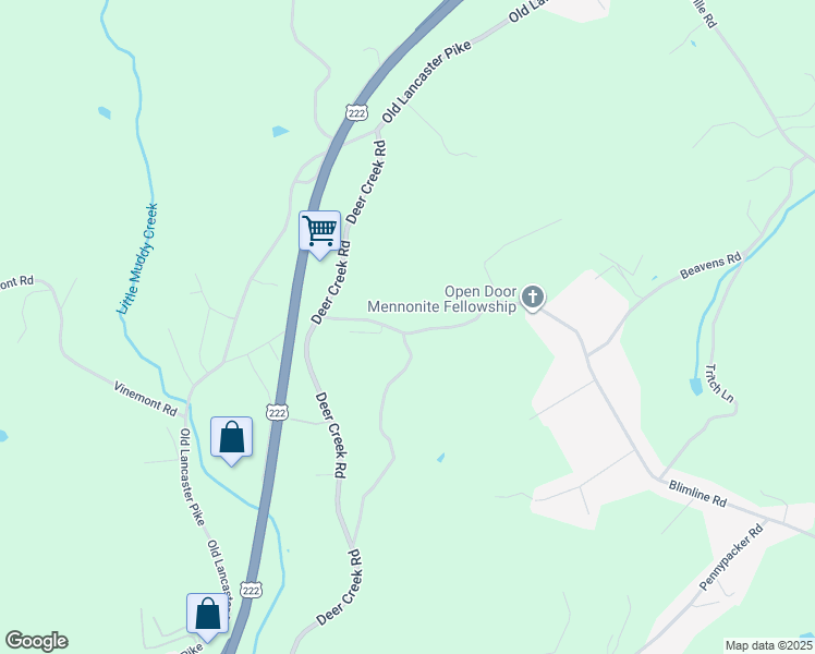 map of restaurants, bars, coffee shops, grocery stores, and more near 113 Blimline Road in Sinking Spring