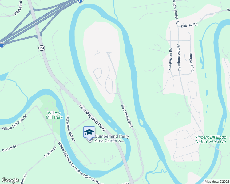 map of restaurants, bars, coffee shops, grocery stores, and more near 5 Redbud Drive in Mechanicsburg