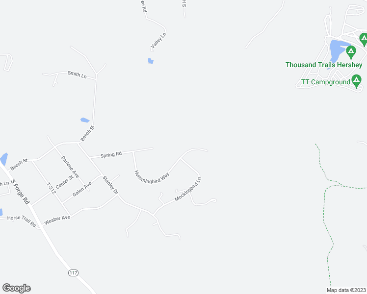 map of restaurants, bars, coffee shops, grocery stores, and more near 163 Hummingbird Way in Palmyra