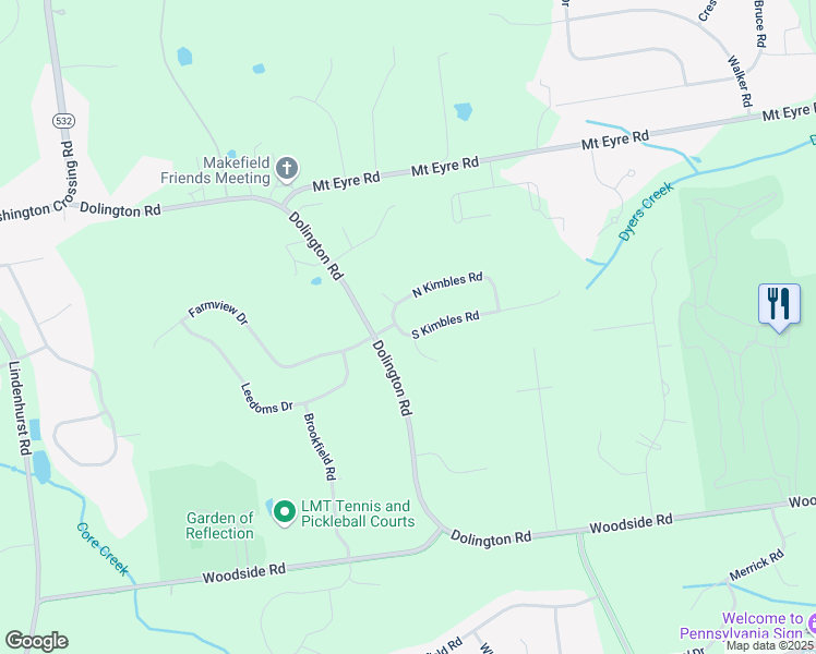 map of restaurants, bars, coffee shops, grocery stores, and more near 1092 South Kimbles Road in Morrisville
