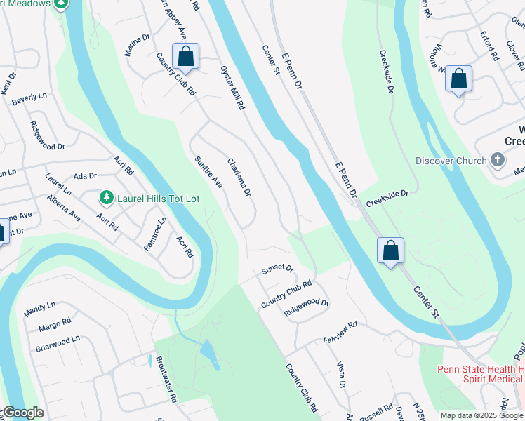 map of restaurants, bars, coffee shops, grocery stores, and more near 33 Charisma Dr in Camp Hill