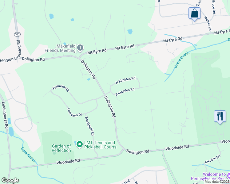 map of restaurants, bars, coffee shops, grocery stores, and more near 1092 South Kimbles Road in Morrisville