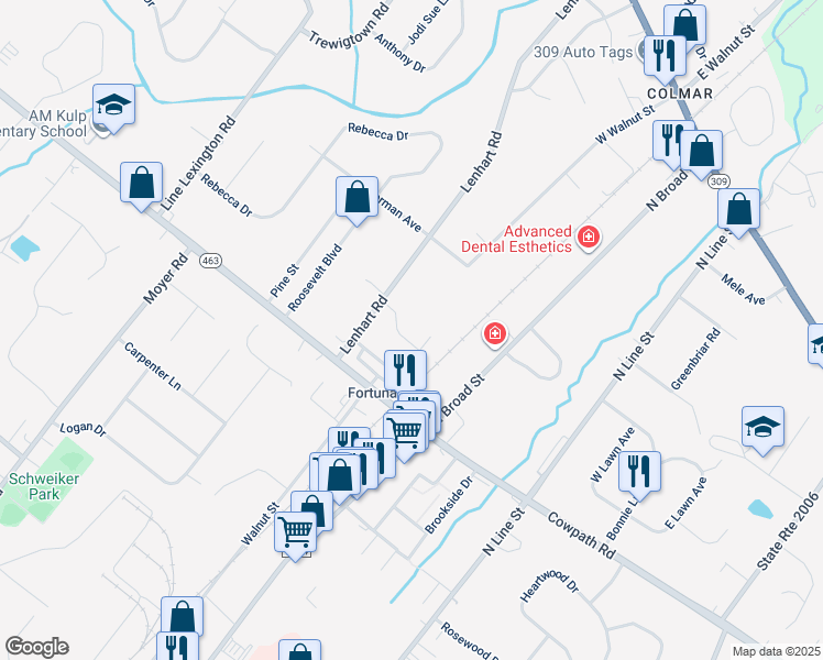 map of restaurants, bars, coffee shops, grocery stores, and more near 165 Wynne Way in Hatfield