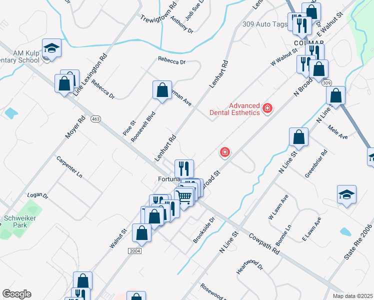 map of restaurants, bars, coffee shops, grocery stores, and more near 165 Wynne Way in Hatfield