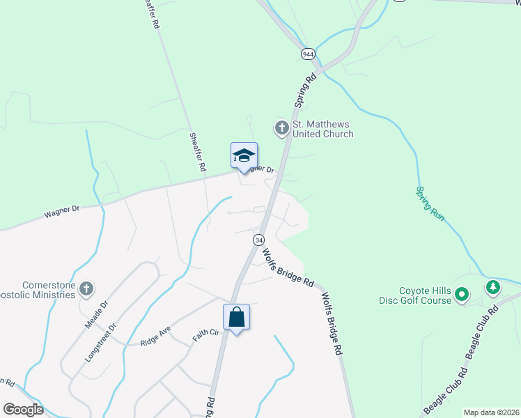 map of restaurants, bars, coffee shops, grocery stores, and more near 3142 Spring Road in Carlisle