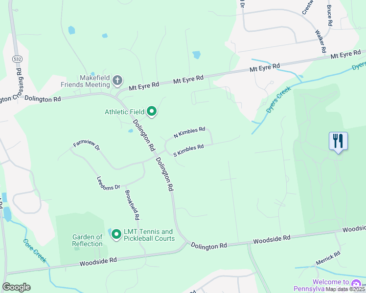 map of restaurants, bars, coffee shops, grocery stores, and more near 1084 South Kimbles Road in Morrisville