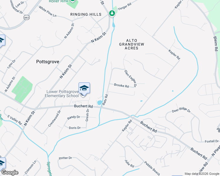 map of restaurants, bars, coffee shops, grocery stores, and more near 1321 Cedar Hill Road in Pottstown