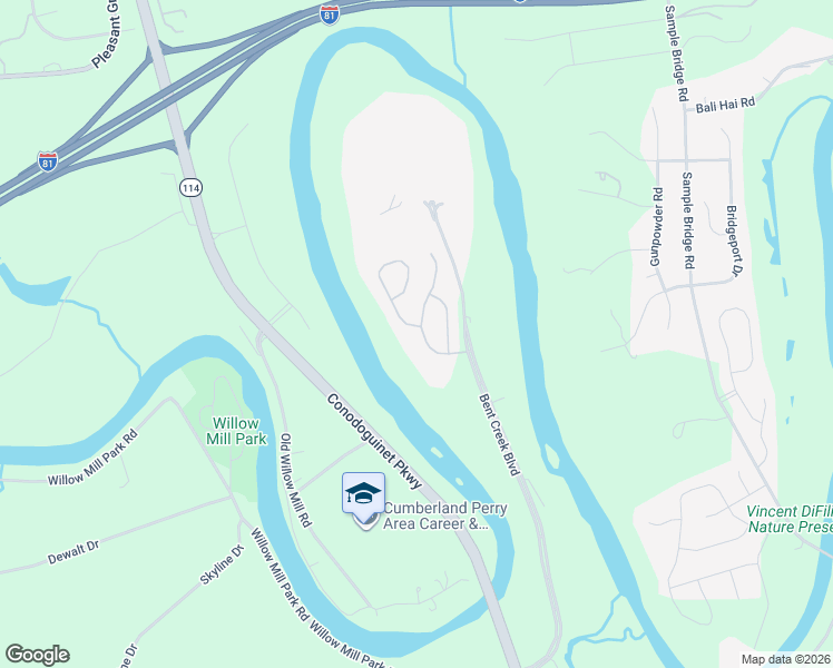 map of restaurants, bars, coffee shops, grocery stores, and more near 2100 Bent Creek Boulevard in Mechanicsburg