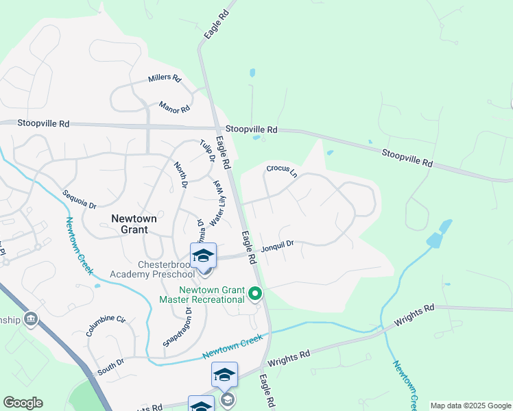 map of restaurants, bars, coffee shops, grocery stores, and more near 1 Saffron Court in Newtown