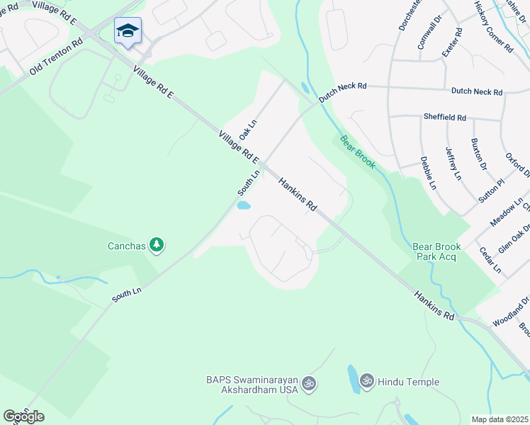map of restaurants, bars, coffee shops, grocery stores, and more near 42 Samjan Circle in Hightstown