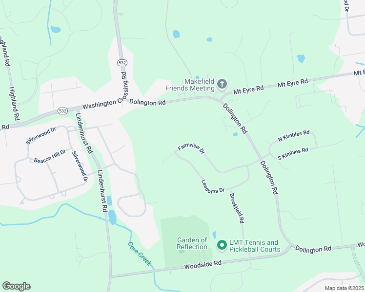 map of restaurants, bars, coffee shops, grocery stores, and more near 2068 Farmview Dr in Newtown