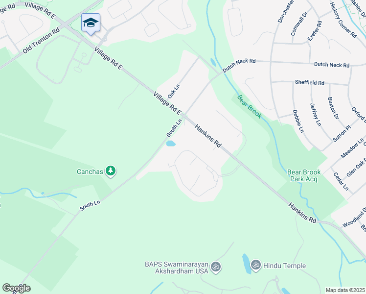 map of restaurants, bars, coffee shops, grocery stores, and more near 42 Samjan Circle in Hightstown