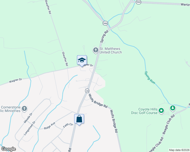 map of restaurants, bars, coffee shops, grocery stores, and more near 3149 Spring Road in Carlisle