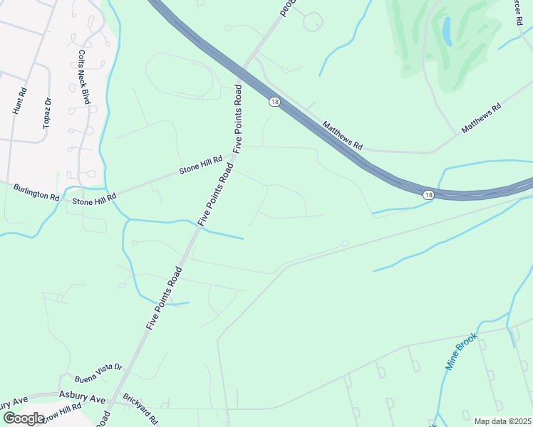 map of restaurants, bars, coffee shops, grocery stores, and more near 13 Darien Court in Monmouth County