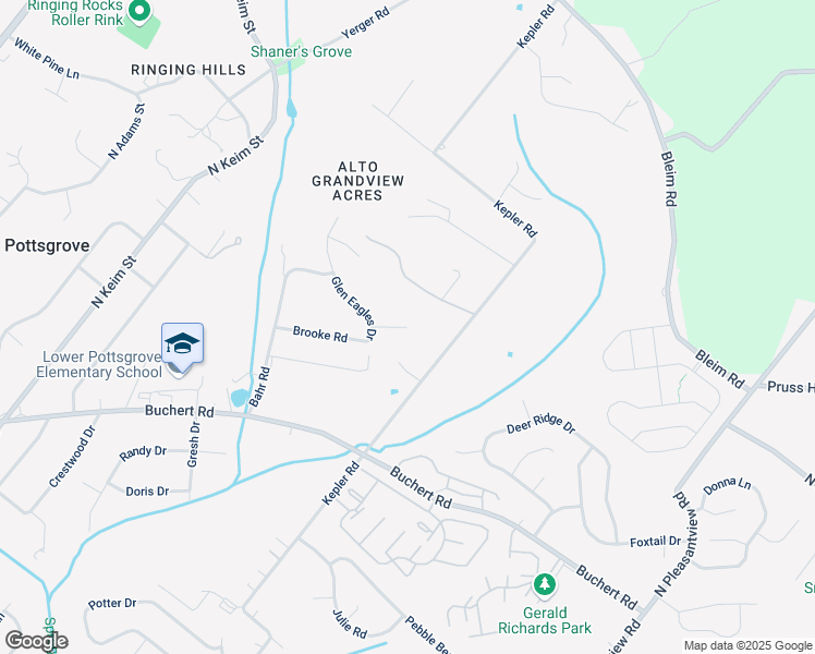 map of restaurants, bars, coffee shops, grocery stores, and more near 1103 St.Andrews Drive in Pottstown