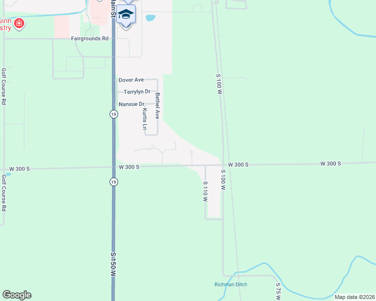 map of restaurants, bars, coffee shops, grocery stores, and more near 106 Plumlee Drive in Tipton