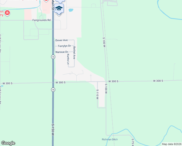 map of restaurants, bars, coffee shops, grocery stores, and more near 106 Plumlee Drive in Tipton