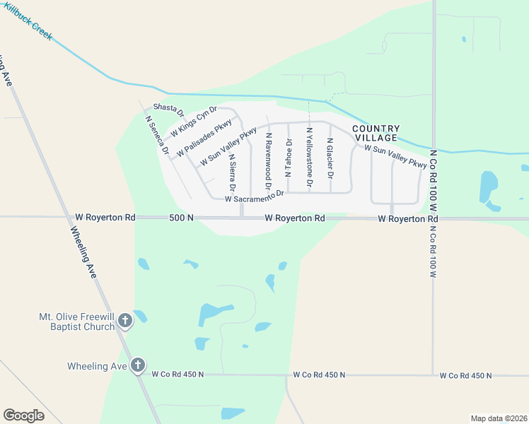 map of restaurants, bars, coffee shops, grocery stores, and more near 2508 West Royerton Road in Muncie