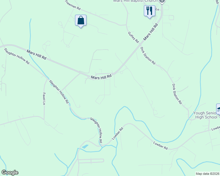 map of restaurants, bars, coffee shops, grocery stores, and more near 319 Penrose Drive in Irwin