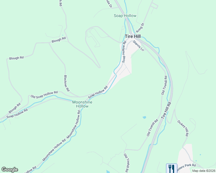 map of restaurants, bars, coffee shops, grocery stores, and more near 1732 Soap Hollow Road in Johnstown