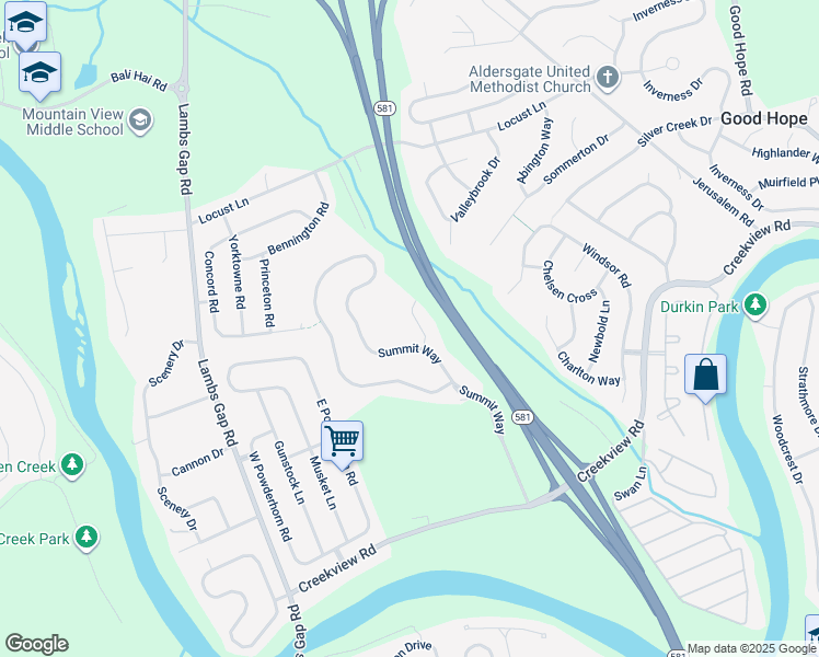map of restaurants, bars, coffee shops, grocery stores, and more near 1271 Skyview Court in Mechanicsburg