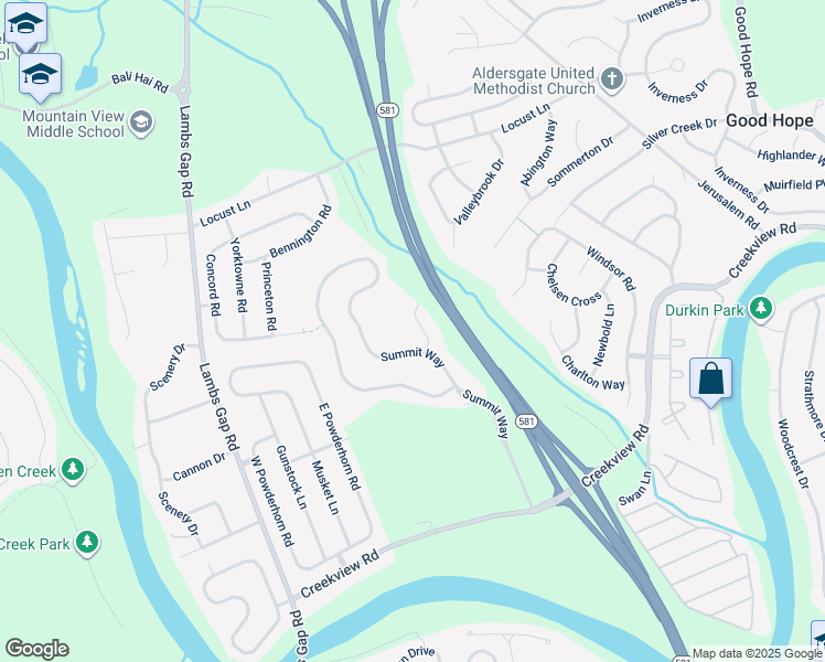map of restaurants, bars, coffee shops, grocery stores, and more near 1271 Skyview Court in Mechanicsburg