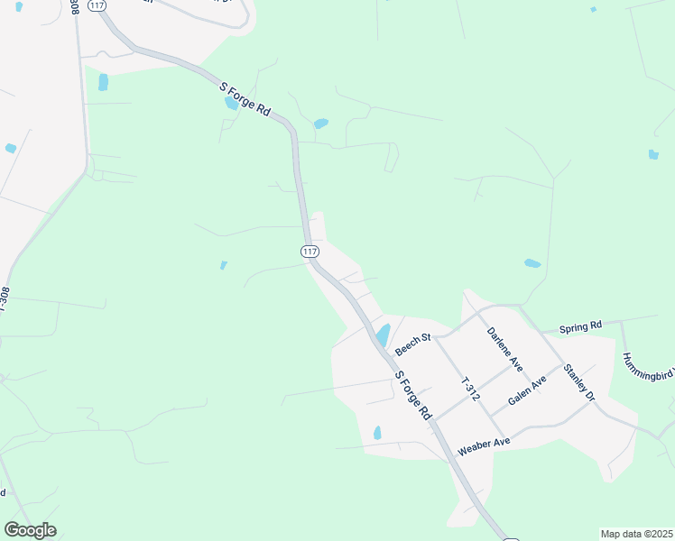 map of restaurants, bars, coffee shops, grocery stores, and more near 2056 South Forge Road in Palmyra