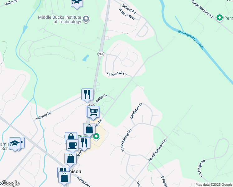 map of restaurants, bars, coffee shops, grocery stores, and more near 1508 Deborah Court in Jamison