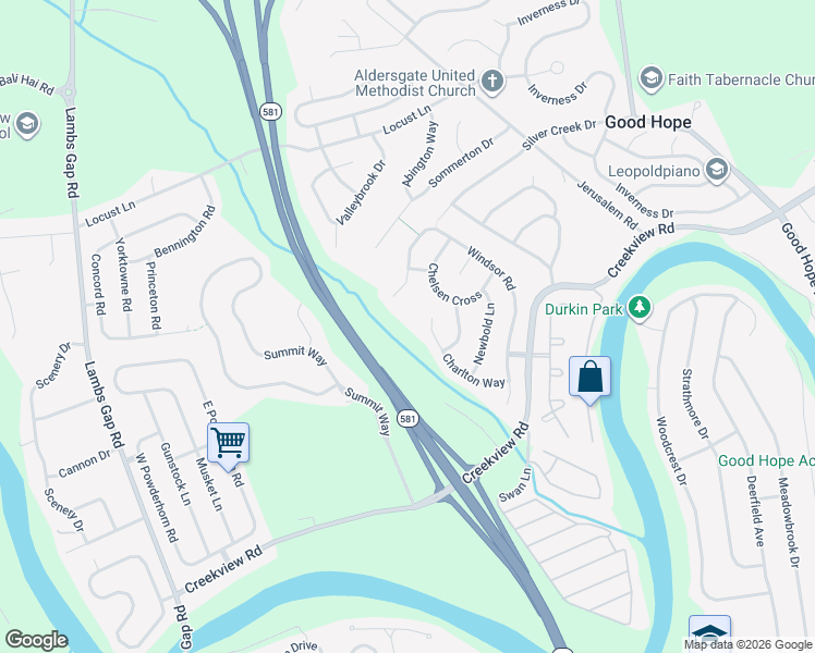 map of restaurants, bars, coffee shops, grocery stores, and more near 5610 Creekview Rd in Mechanicsburg